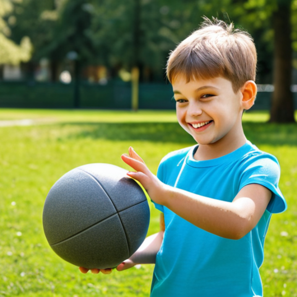 **

A happy child, fully clothed in athletic wear, playing with a ball in a sunny park. Family-friendly, safe for work, appropriate content, perfect anatomy, natural pose, well-formed hands, proper finger count, high quality, professional photography.

**