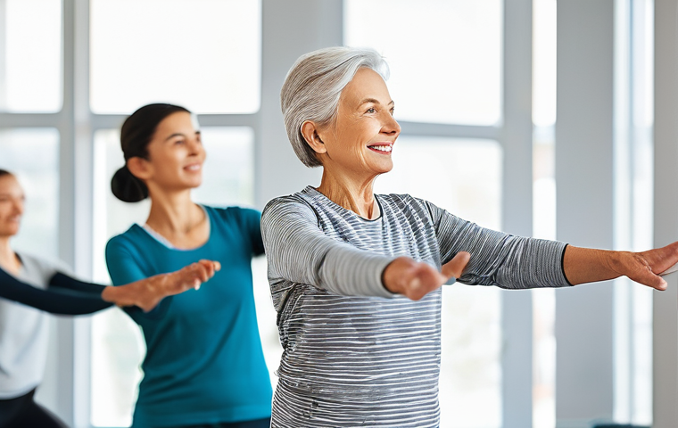 운동 처방 - **A Personalized AI Workout Session:** A fit young adult, male or female, is performing dynamic stre...