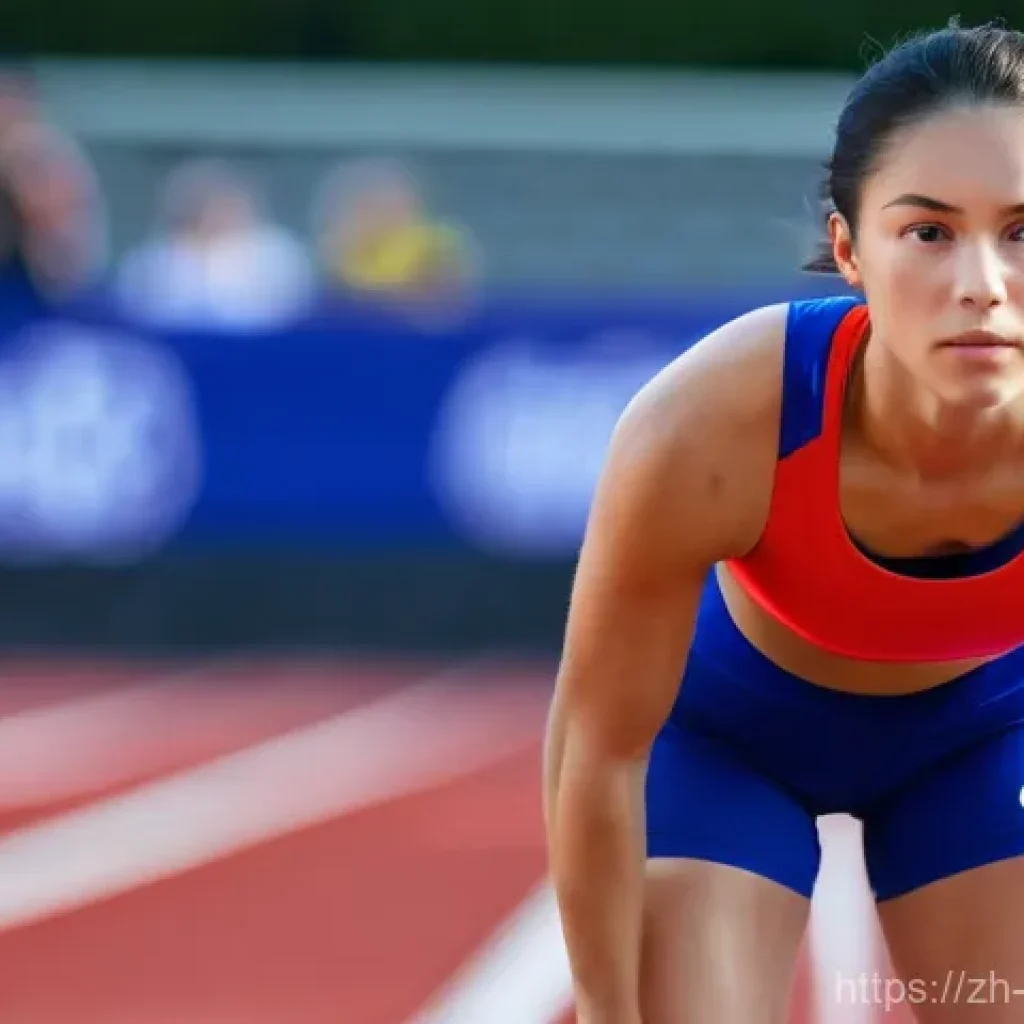 스포츠 심리 상태 분석 - **Prompt Title:** Focused Determination at the Starting Line
    **Image Prompt:** A female track at...