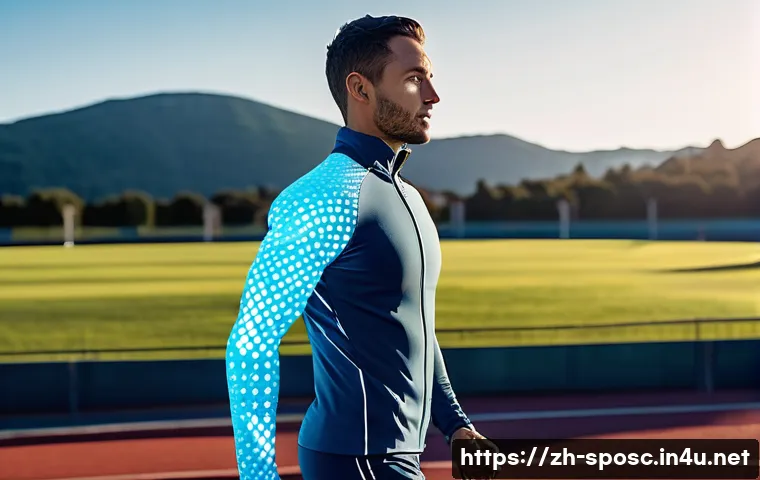 스포츠과학 박사 과정 - **Prompt:** A male marathon runner, mid-20s, in futuristic, sleek, form-fitting athletic wear (like ...