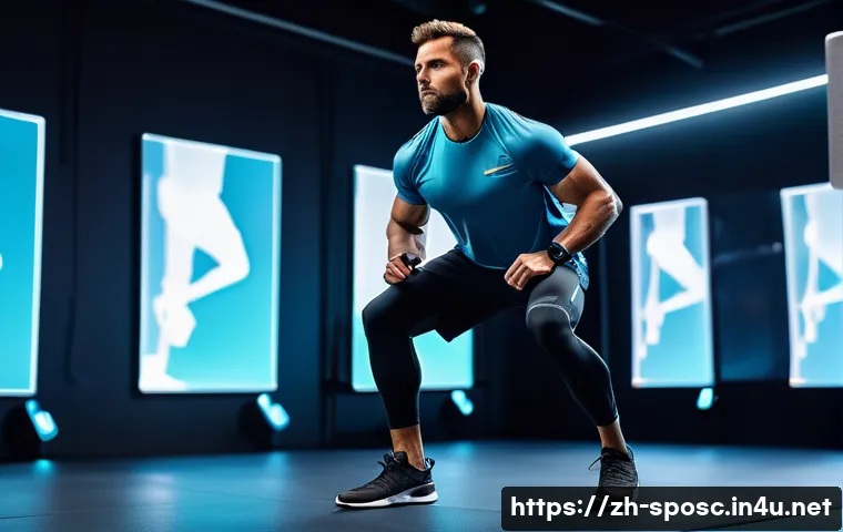 스포츠과학 학술지 - **AI Coach and Wearable Tech in a Dynamic Training Scene**
    A fit male athlete, in his late 20s, ...