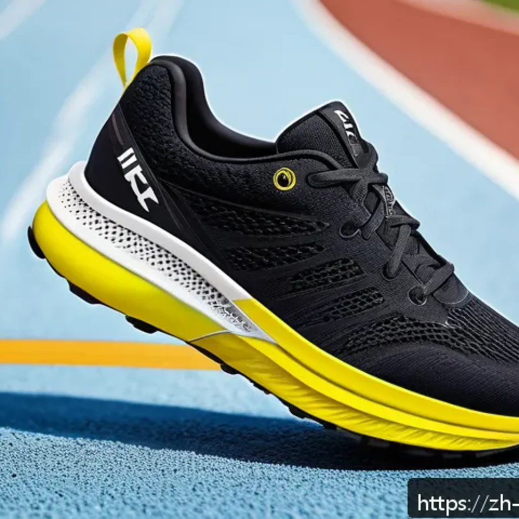 스포츠 장비 연구 - A high-tech running shoe featuring nanotechnology-enhanced midsole with embedded carbon nanotubes, s...