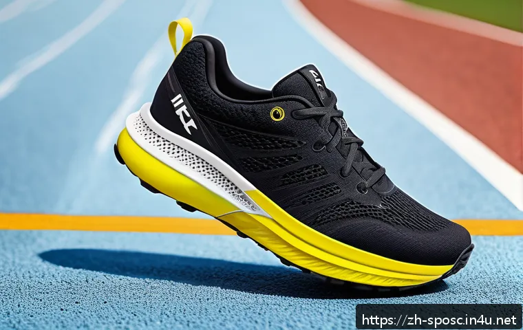 스포츠 장비 연구 - A high-tech running shoe featuring nanotechnology-enhanced midsole with embedded carbon nanotubes, s...